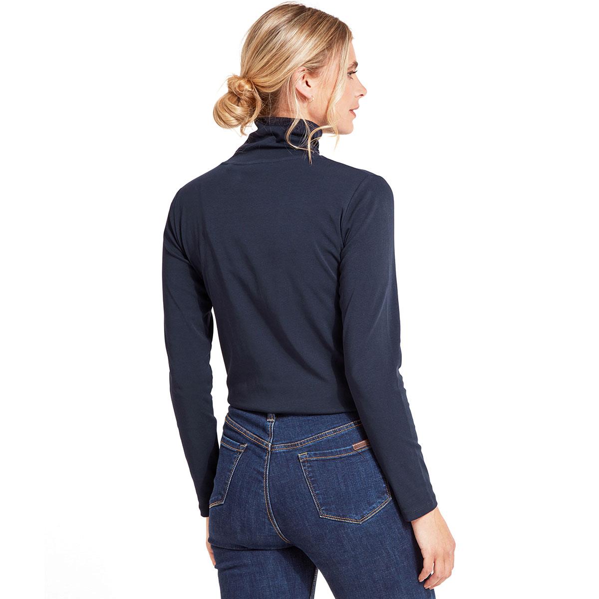 navy Schoffel Rosedale Roll Neck back