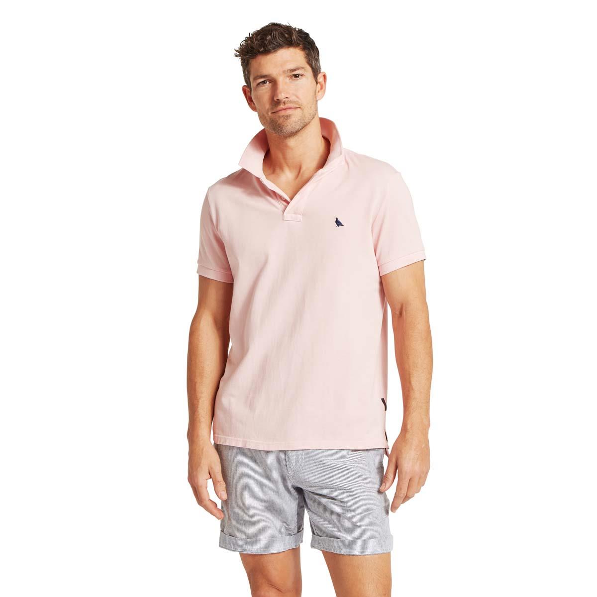 CHALKY CORAL Schoffel Mens St Ives Polo Shirt FRONT