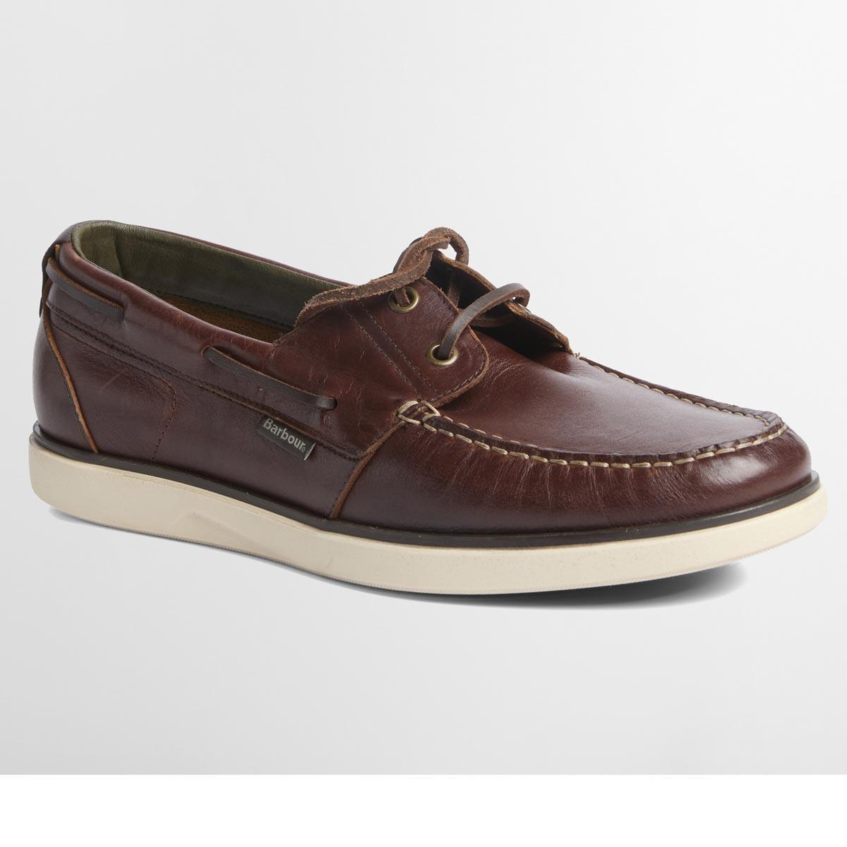Dark Brown Barbour Rothley Boat Shoe side