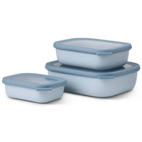 Mepal Cirqula Rectangular Multi Bowl 3pc Set