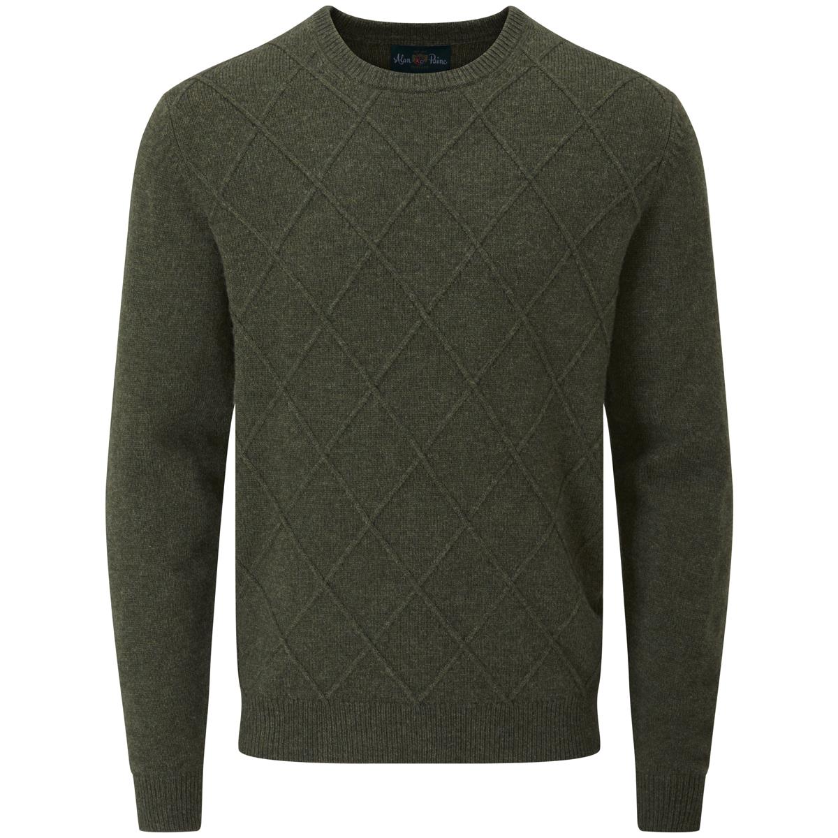 Thyme Alan Paine Mens Riddell Diamond Textured Jumper