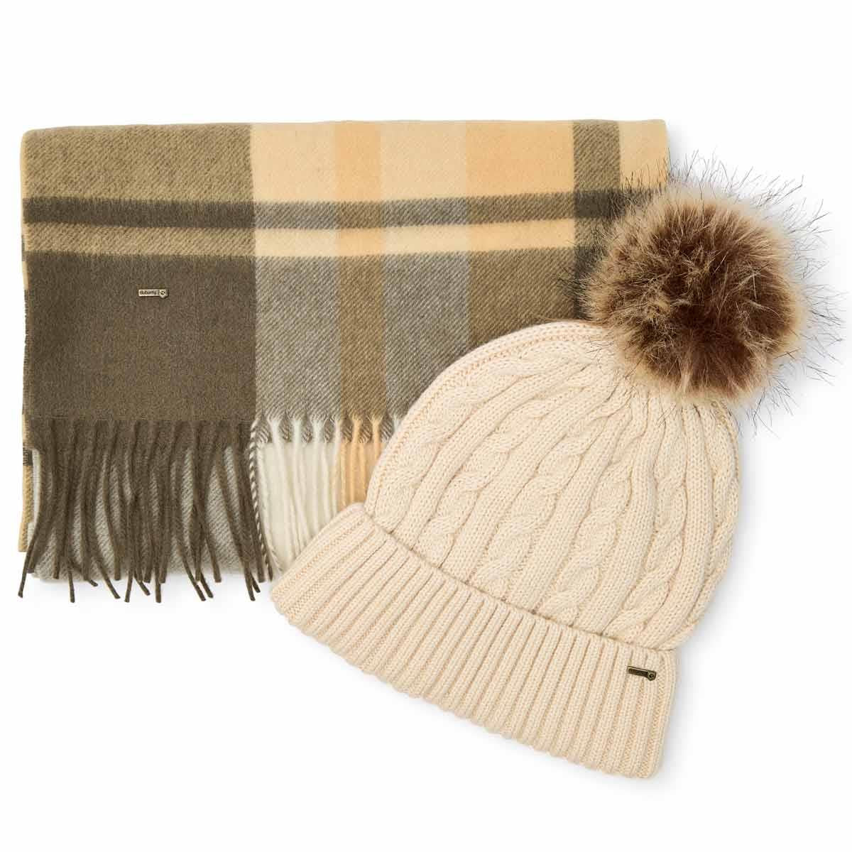 Dusky Green Dubarry Womens Foley Hat and Scarf Set