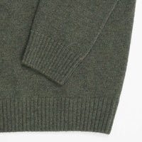 Albert and Maurice Netherton Zip Neck Lambswool Jumper Thyme
