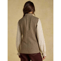 Joules Womens Nehru Collar Tweed Gilet