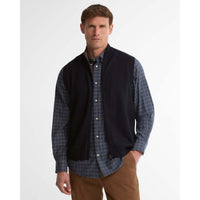 Navy Barbour Mens Marcus Knitted Gilet Front