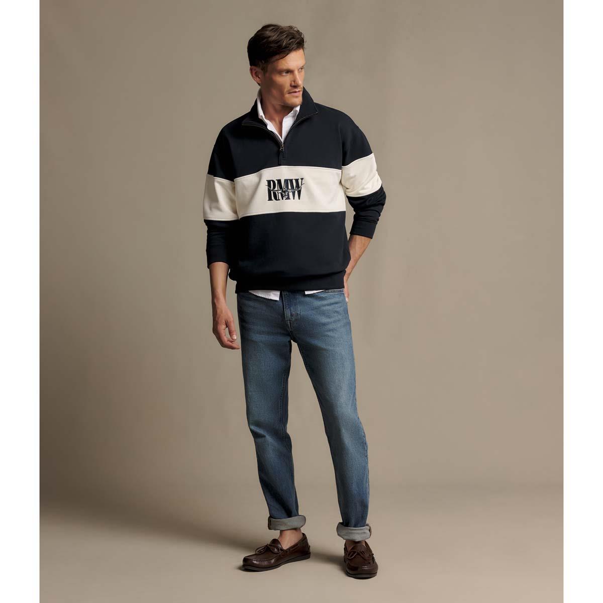R.M. Williams Mens Heritage 1/4 Zip Sweatshirt