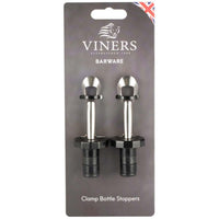 Viners Barware 2 Piece Clamp Bottle Stopper Gift Set PACK