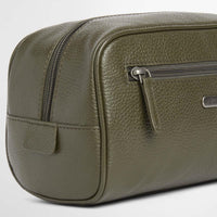Barbour Mens Brunton Leather Washbag
