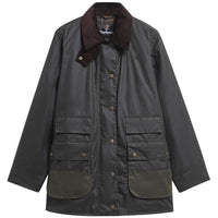 Sage/Classic Barbour Womens Modern Border Wax Jacket