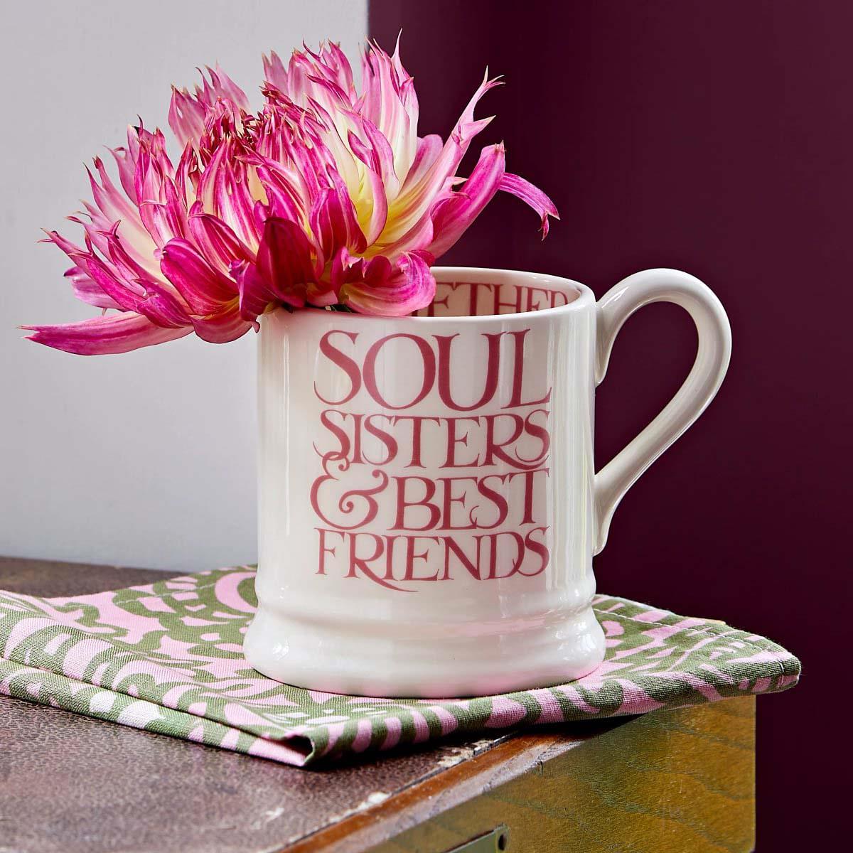 Emma Bridgewater Pink Toast Soul Sisters Half Pint Mug