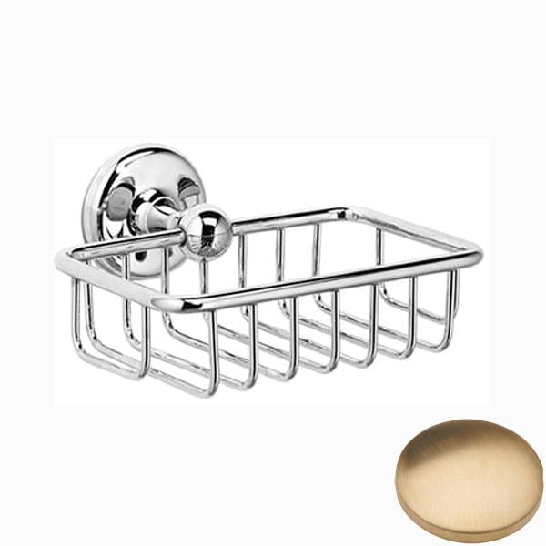 Brushed Gold Unlacquered Samuel Heath Novis Soap Basket N1030