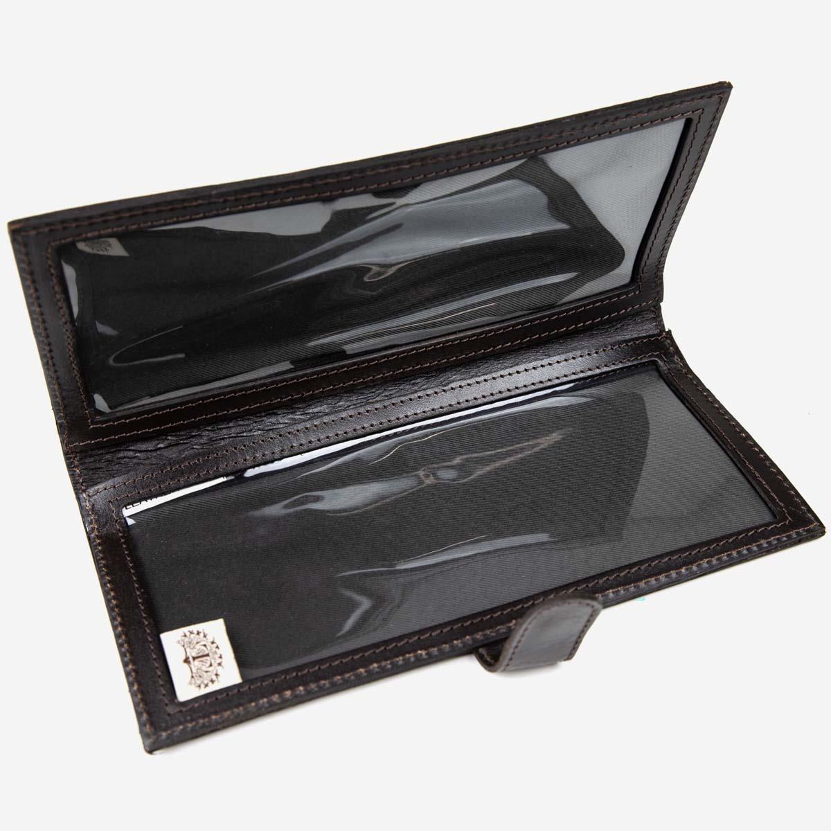 Teales Leather Firearms and Shotgun Licence Holder Double Fold Flat