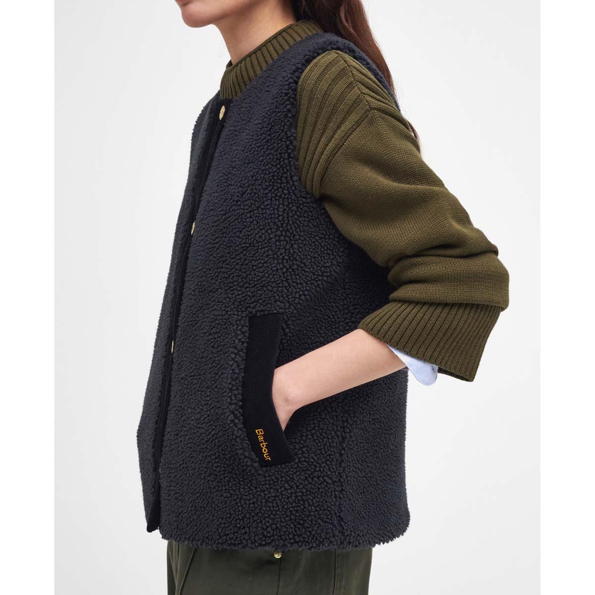 Black/Classic Barbour Womens Dulsie Liner Side