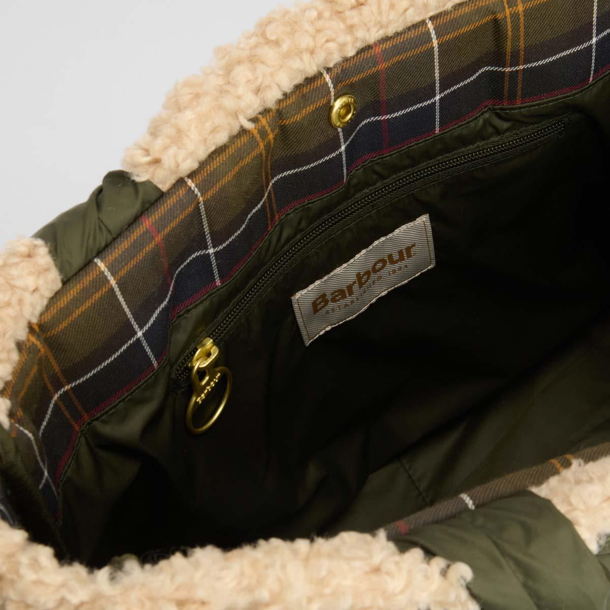 Olive Barbour Marnie Quilt Tote Bag Inside