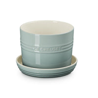 Le Creuset Stoneware Herb Planter with Tray Sea Salt