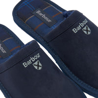 Navy Barbour Mens Everitt Mule Slipper Close up