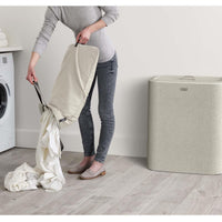 Ecru Joseph Joseph Tota Trio 90-Litre Laundry Separation Basket Emptying