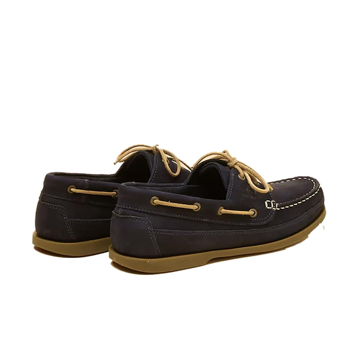 Chatham x Joules Womens Cove Deck Shoe navy back