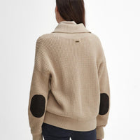Oatmeal Multi Check Barbour Woodside Shirt Model