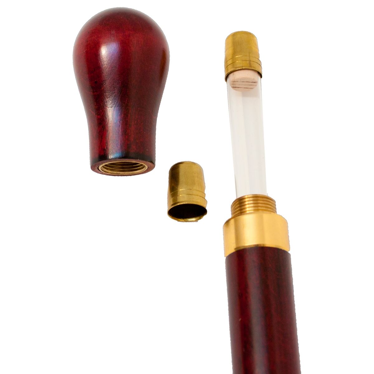 Bisley Turned Maple Tippling Stick With Flask