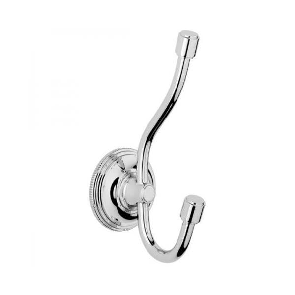 Chrome Plated Samuel Heath Style Moderne Double Robe Hook N6639