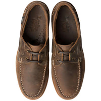 Brown Oiled Nubuck Loake Mens Lymington Shoes Top