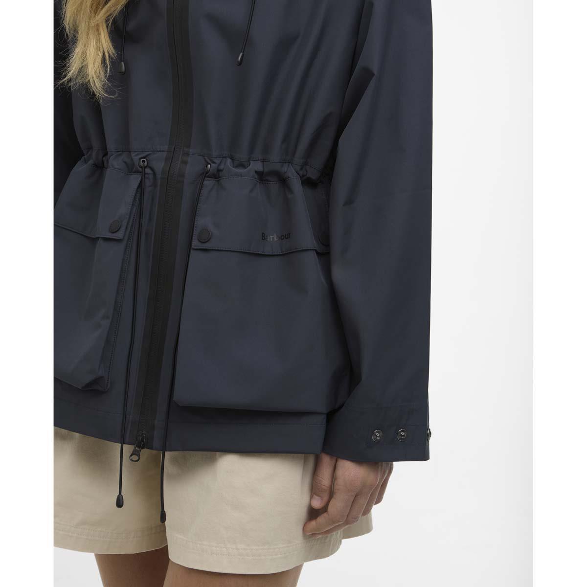 Dusk Grey/Fondant Barbour Womens Dovecragg Waterproof Jacket pockets