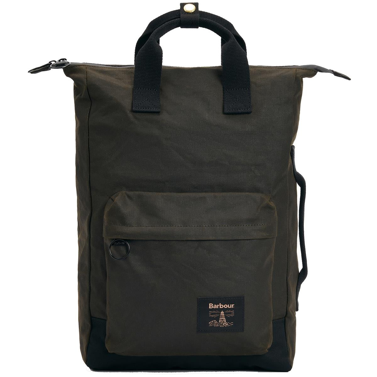 Olive/Black Barbour Field Wax Backpack