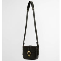 Black Barbour Mini Rosa Leather Crossbody Bag strap