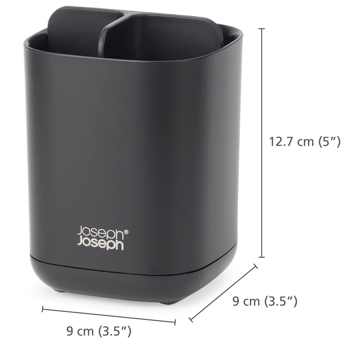 Black Joseph Joseph EasyStore Toothbrush Holder Dimensions