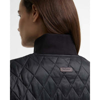 Black Barbour Womens Hermione Quilted Jacket Back Neck