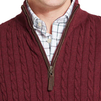 Schoffel Calton Cotton Cashmere Cable 1/4 Zip Jumper