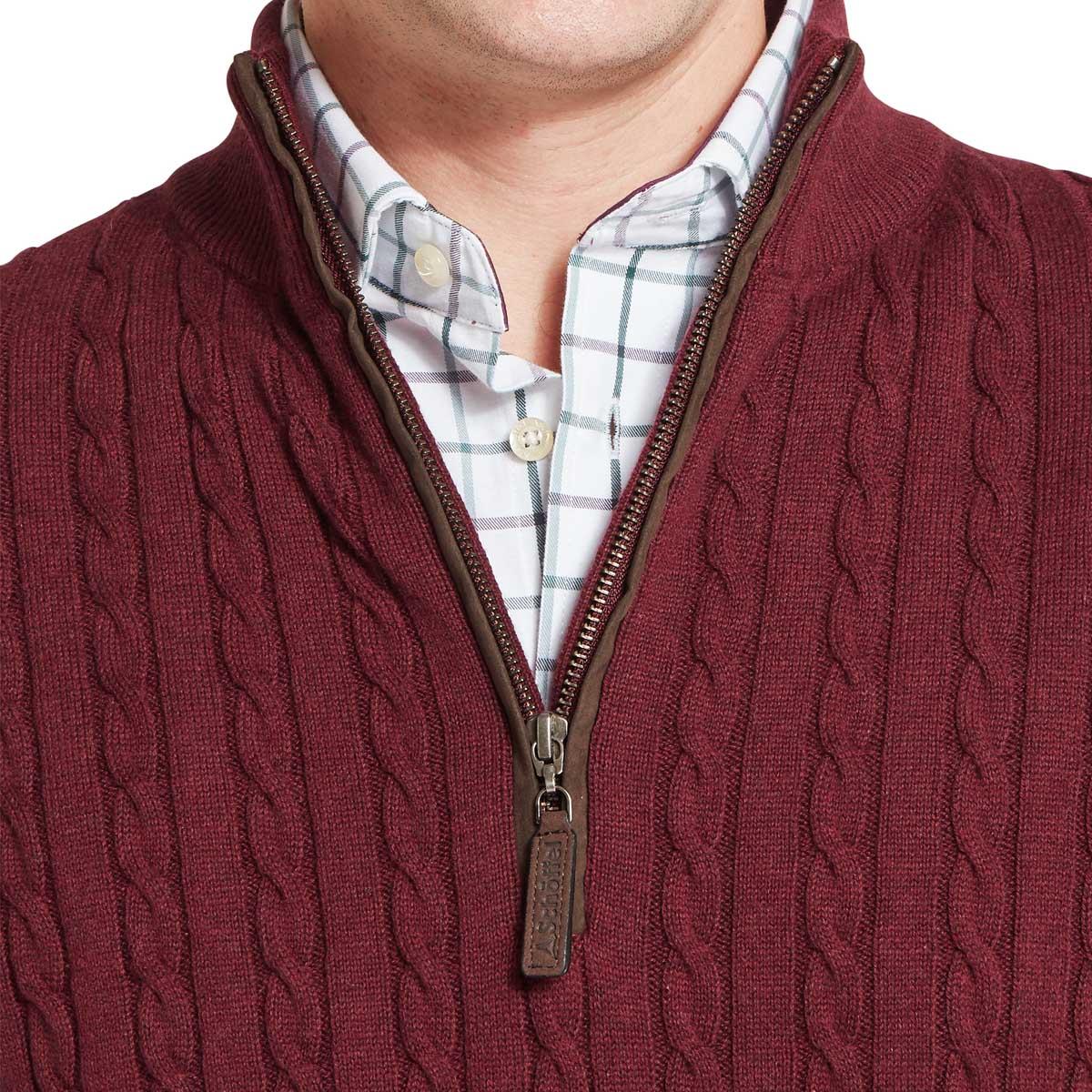 Schoffel Calton Cotton Cashmere Cable 1/4 Zip Jumper