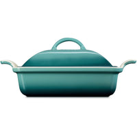 Le Creuset 23cm Stoneware Heritage Dish With Lid bLEU
