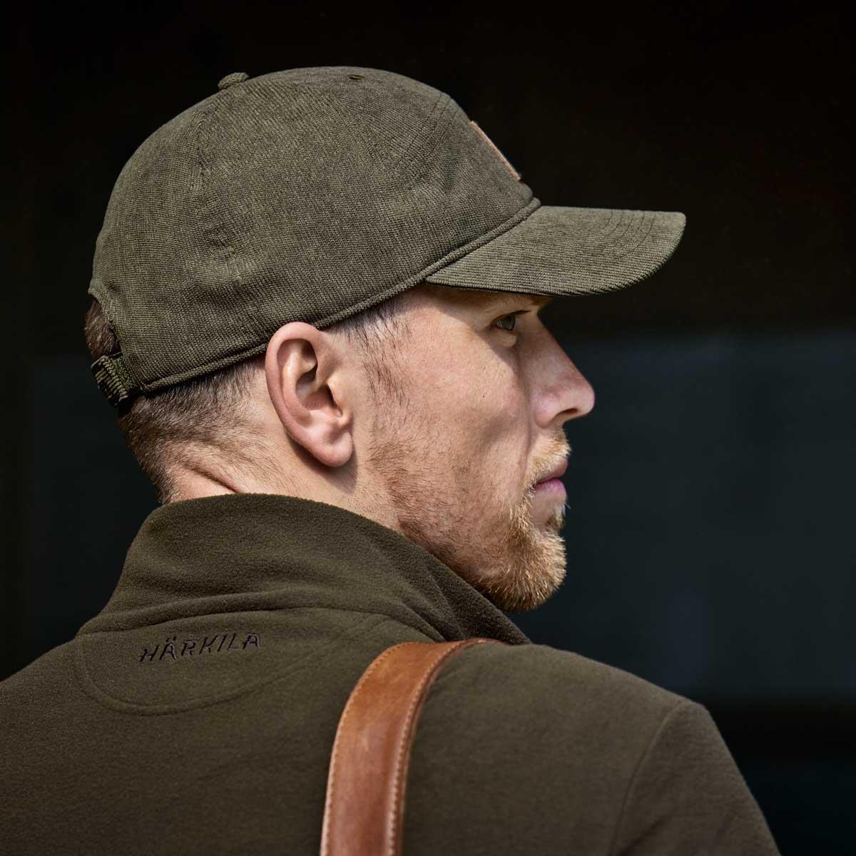 Grape Leaf Harkila Mens Corduroy Cap On Model