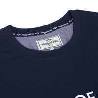 Navy Hoggs Of Fife Mens Canonbie Printed T-Shirt Collar