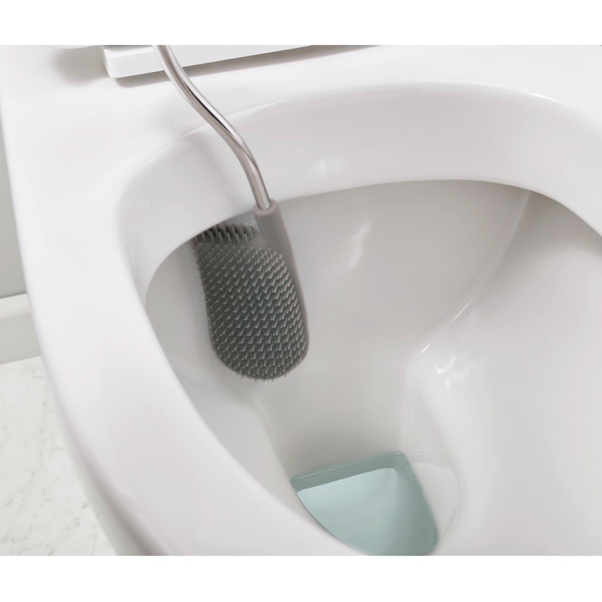 Grey/White Joseph Joseph Flex Lite Toilet Brush Cleaning