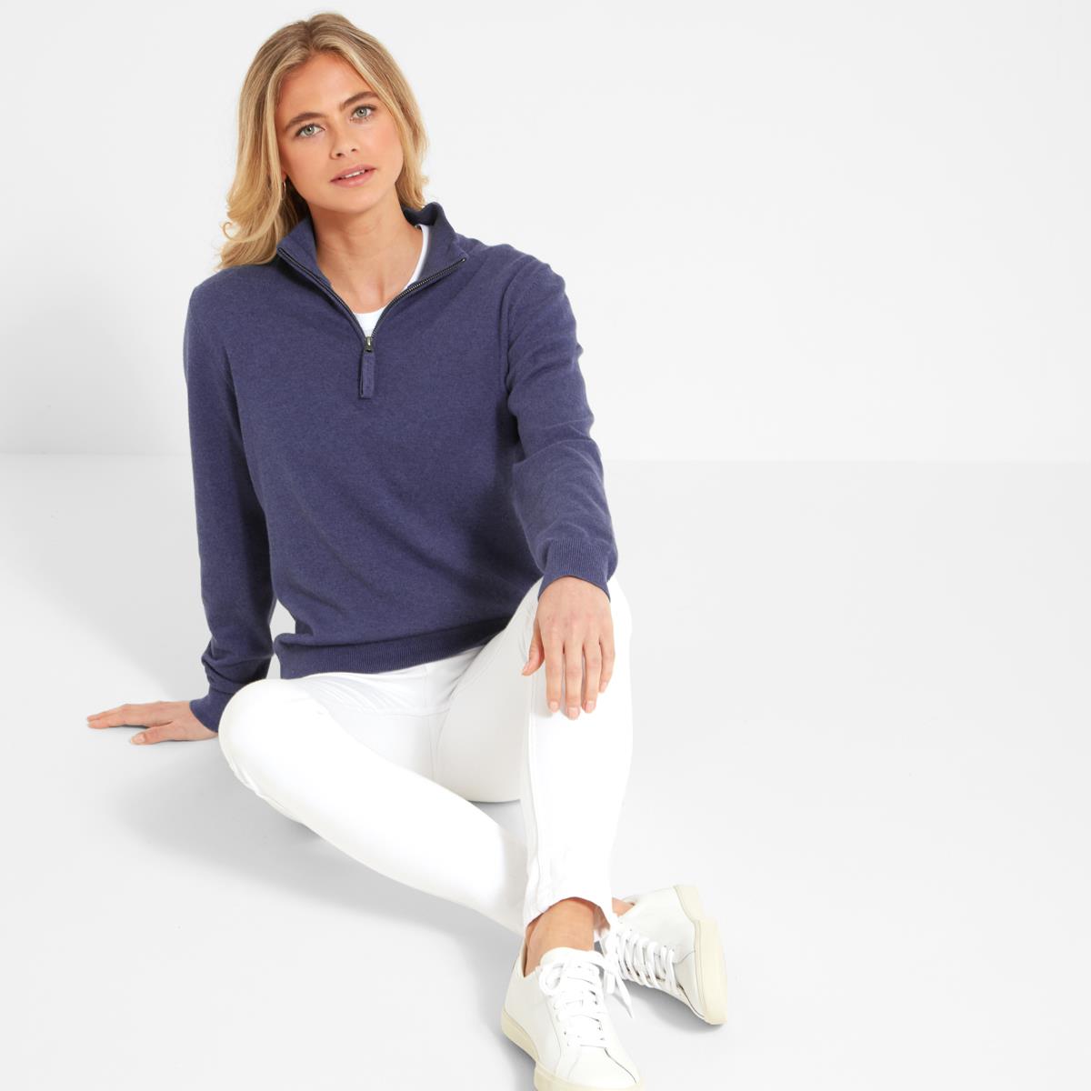 Schoffel Womens Polperro Pima 1/4 Zip Jumper