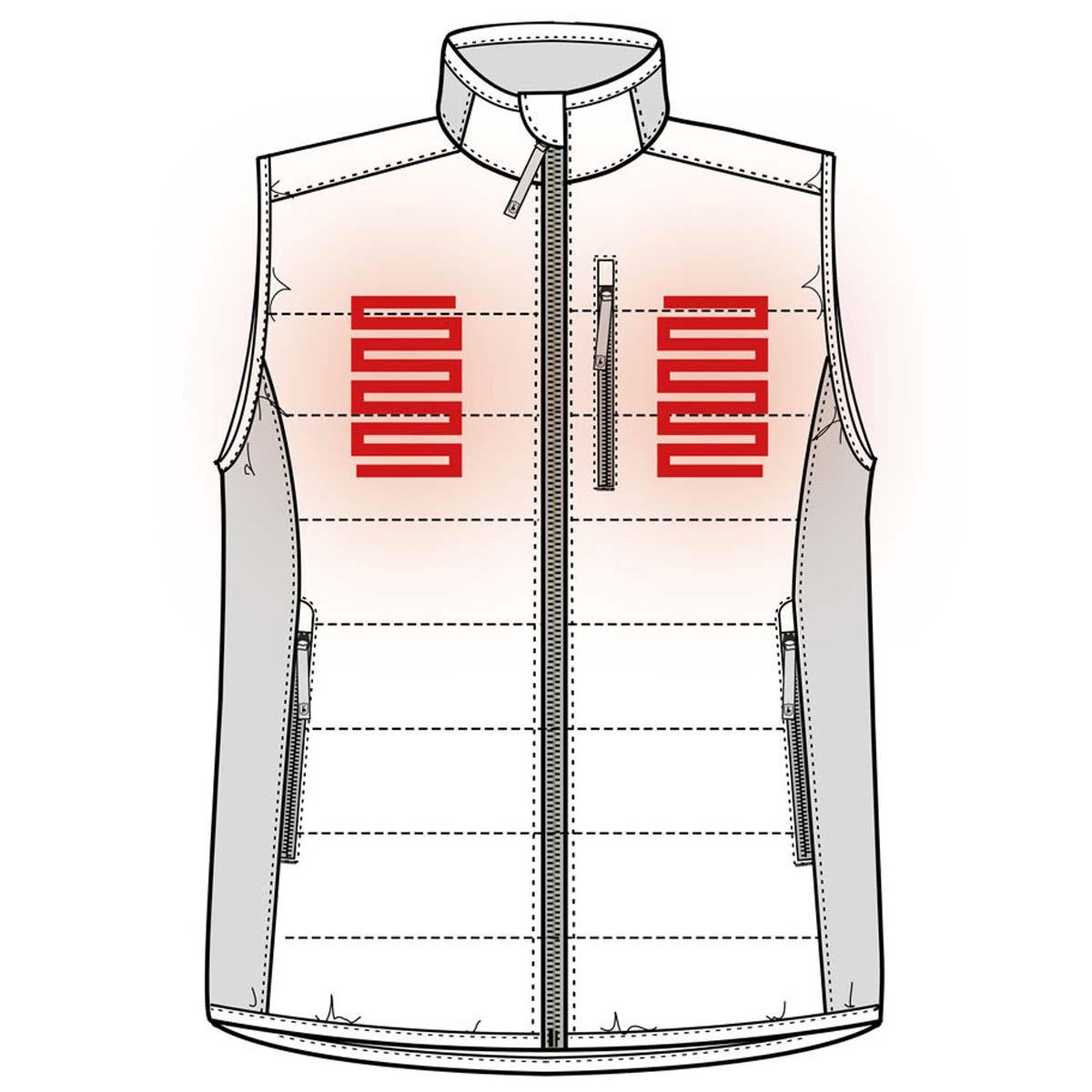 Dark Blue Deerhunter Mens Heat Padded Waistcoat diagram