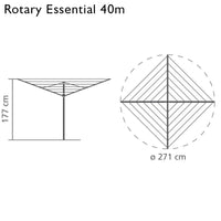 Brabantia Rotary Essential With Cover 40m