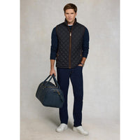 Ink Navy Holland Cooper Mens Country Quilted Gilet On Model Full Length