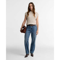 CLOUD Barbour Womens Anastasia Knitted Vest ON MODEL