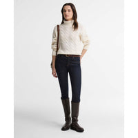 ECRU Barbour Womens Agatha Knitted Jumper ON MODEL