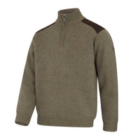 Meadow Green Marl Hoggs Of Fife Mens Hebrides II 1/4 Zip Windproof Pullover