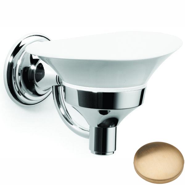 Brushed Gold unlacquered Samuel Heath Fairfield Soap Dish N9534