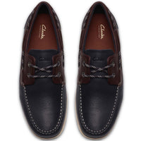 Navy Combi Clarks Mens Orson Sail Boat Shoes Top