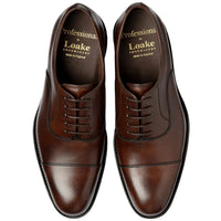 Dark Brown Calf Loake Mens Hitchcock Shoes Top