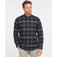 Grey Marrl Barbour Mens Betsom Tailored Shirt Front