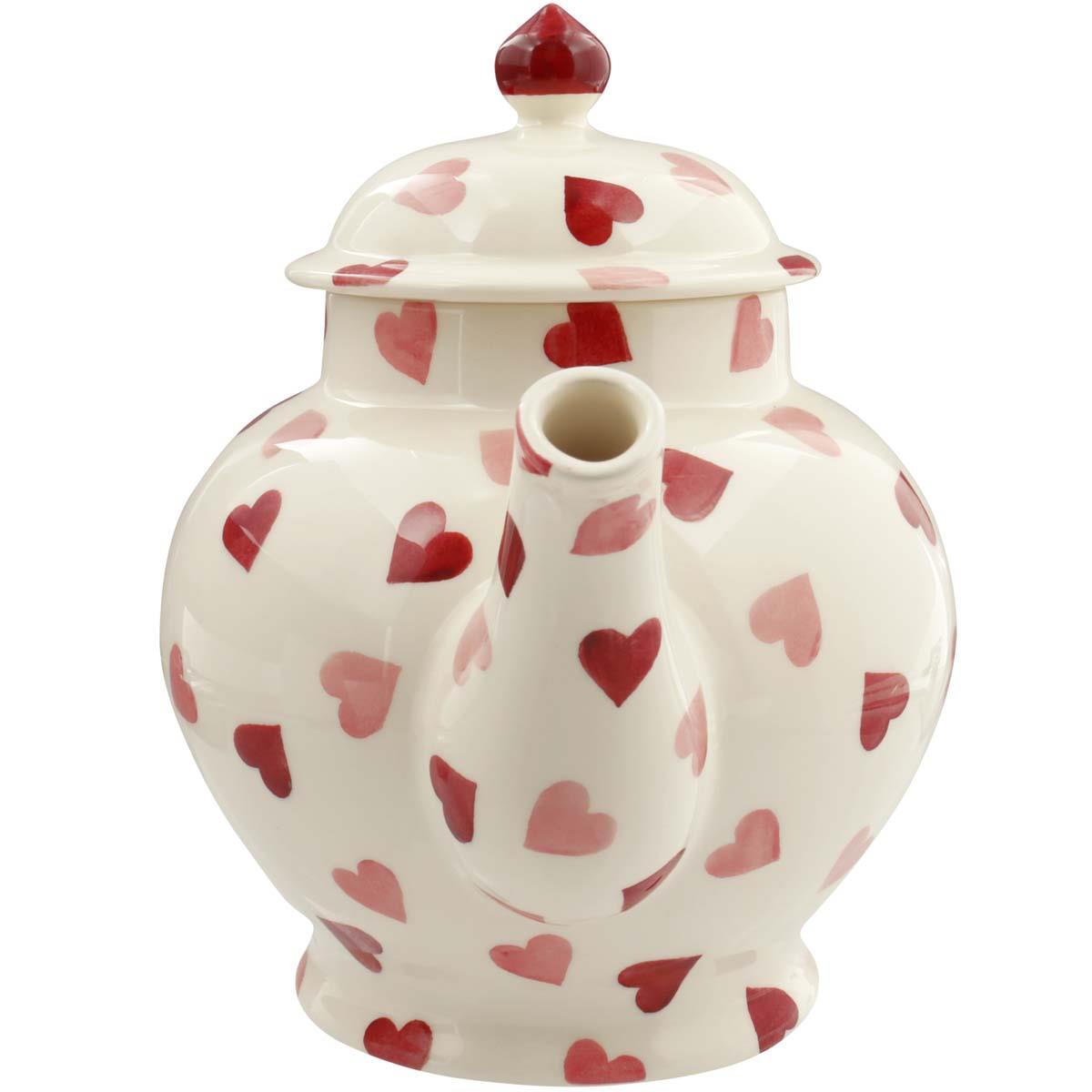 Emma Bridgewater Pink Hearts 4 Mug Teapot