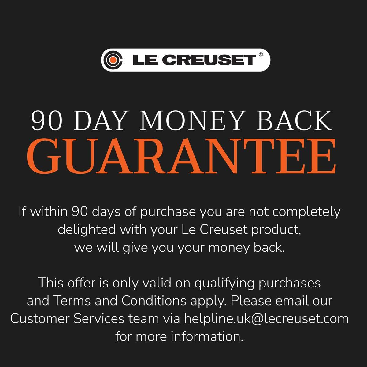 Azure Le Creuset Signature Cast Iron Round Deep Skillet with Metal Handle 26cm 90 Day Money Back Guarantee